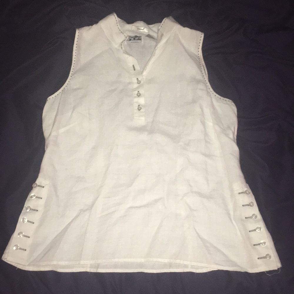 Edward Linen Button Tank